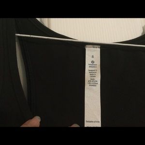 Lulu lemon black spandex dress. Never worn size 8